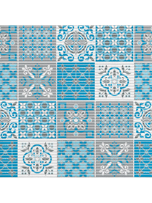 Коврик для ванной ПВХ 0,65*15м ПРЕОБРАЖЕНИЕ 225PT-turquoise