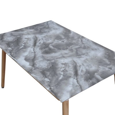 Клеенка силиконовая 0,8*20 м 0,6 мм мрамор серый QO5104C-100CM Baizheng