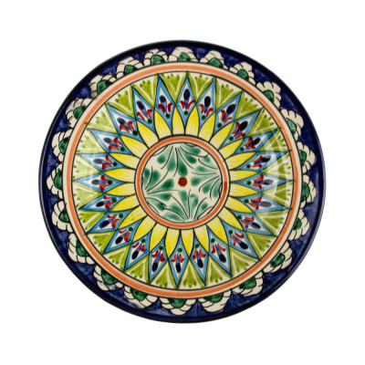 Тарелка керамическая плоская 17 см синяя РИШТАН