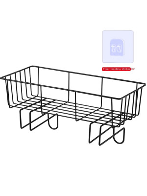 Полка металлическая для ванной 1 ярусная 34*15*17 см черный CY-0151 Baizheng