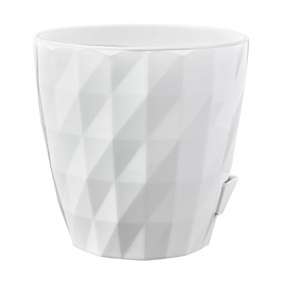 Кашпо пластиковое  3 л белый белая вставка Соло Ruby Bmc