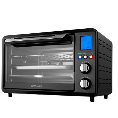 Мини-печь 25 л 1500 Вт 10 реж вертел гриль дисплей черный Brayer