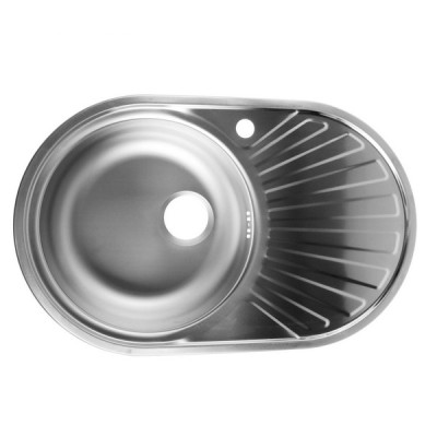 Мойка кухонная 48*77*16см 0,6мм. (без сифона) Vladiks L-277 левая Мойка кухонная 48*77*16см 0,6мм. (без сифона) Vladiks L-277 левая