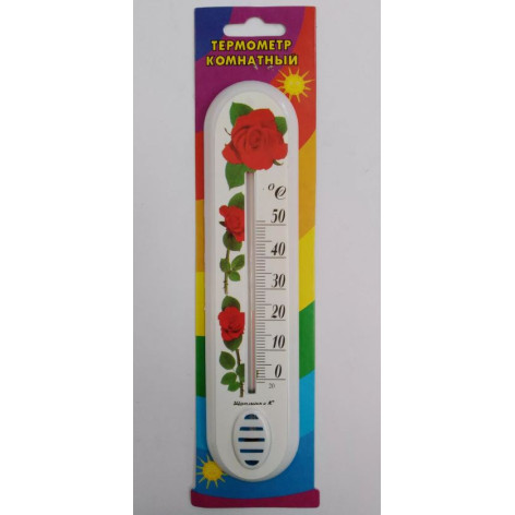Термометр комнатный 19,5 см Роза CH3011 Baizheng