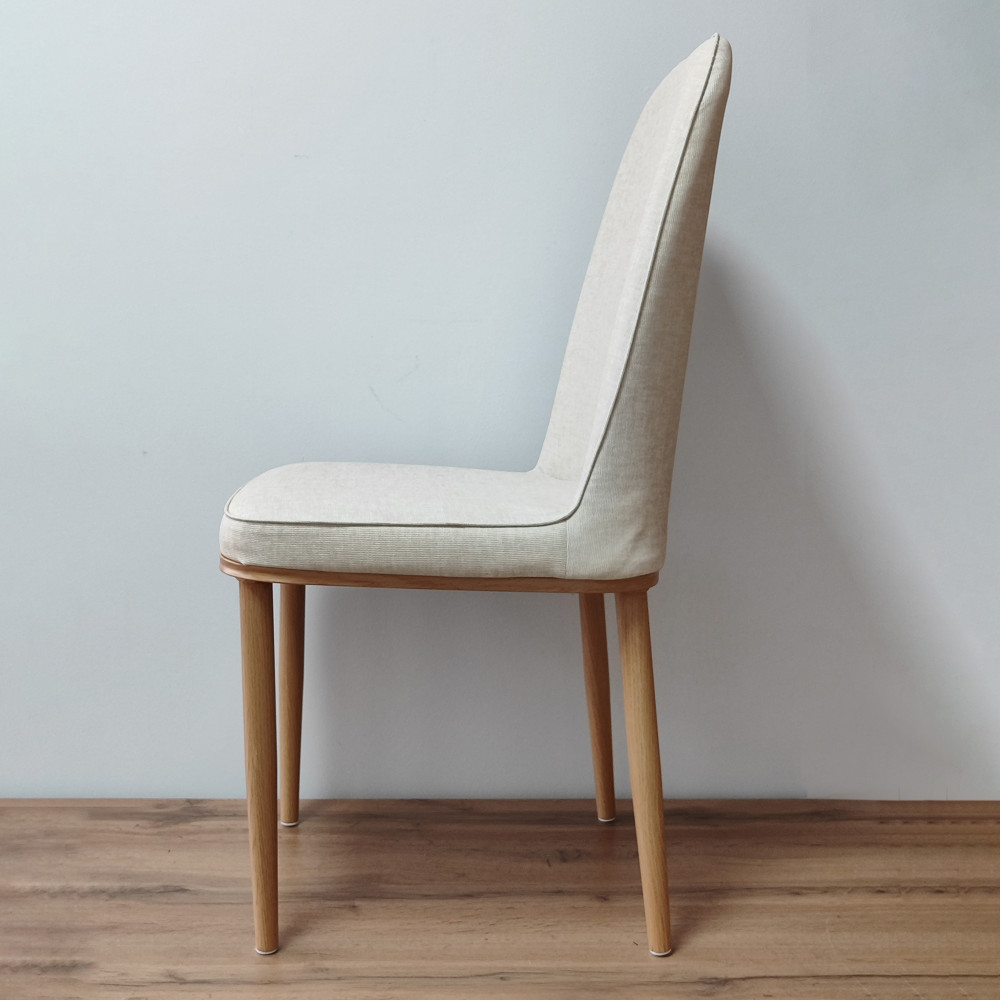 Стул металлический Baizheng 89×40×40 см, текстиль, серо-бежевый, до 150 кг
