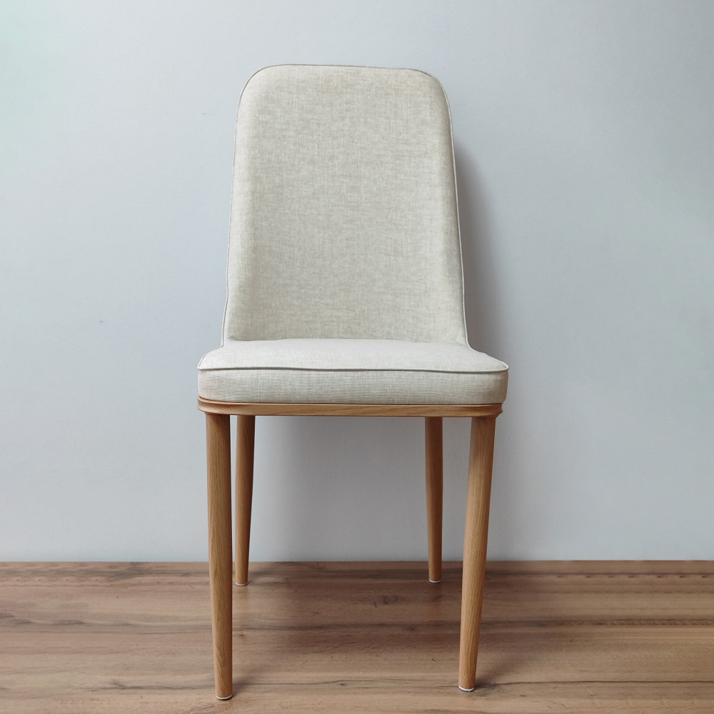 Стул металлический Baizheng 89×40×40 см, текстиль, серо-бежевый, до 150 кг