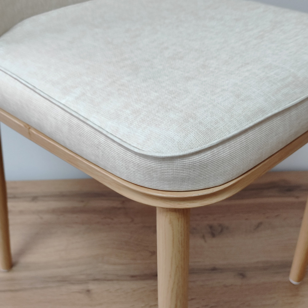 Стул металлический Baizheng 89×40×40 см, текстиль, серо-бежевый, до 150 кг