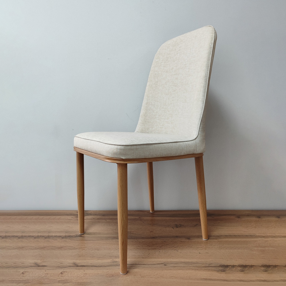 Стул металлический Baizheng 89×40×40 см, текстиль, серо-бежевый, до 150 кг