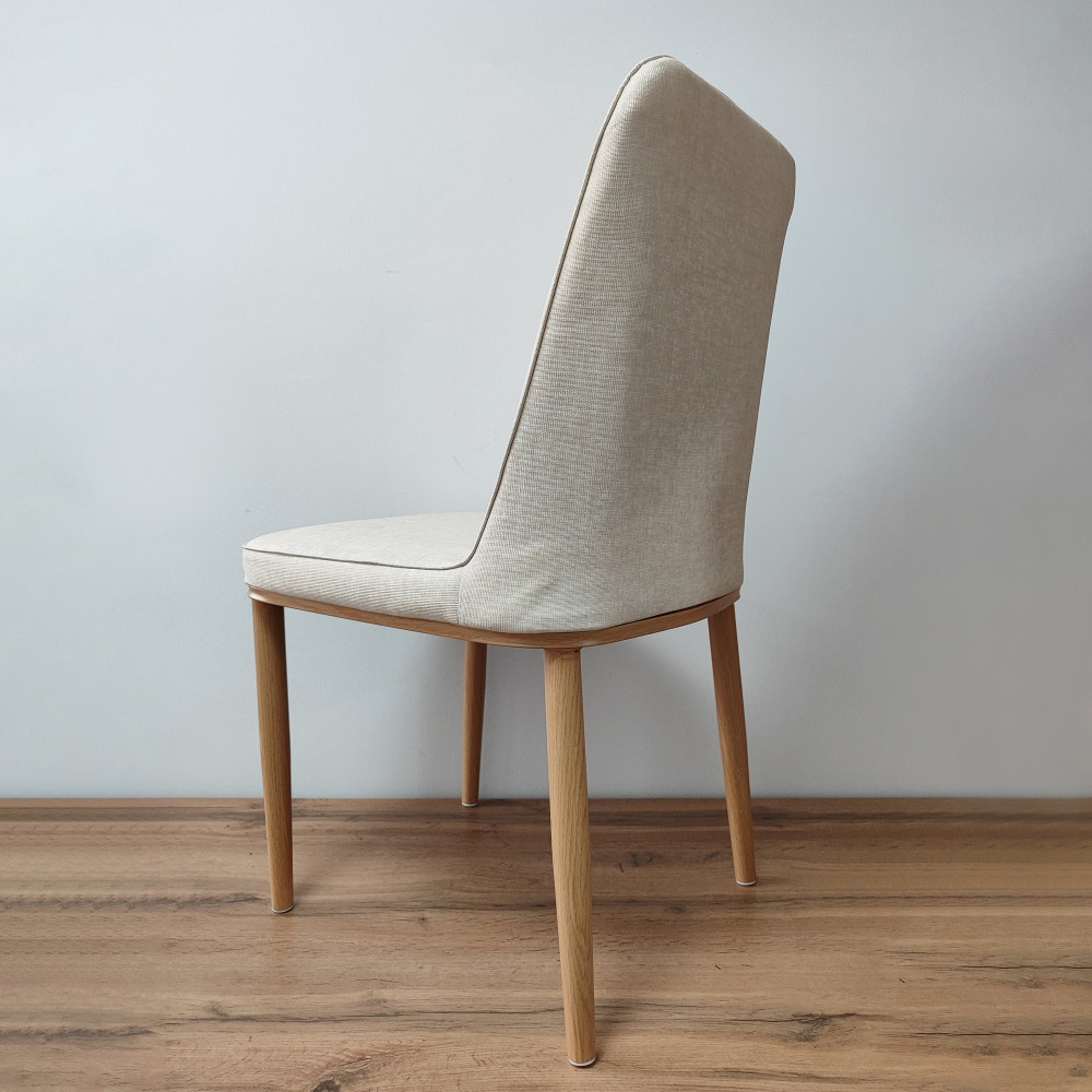 Стул металлический Baizheng 89×40×40 см, текстиль, серо-бежевый, до 150 кг