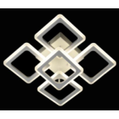 Люстра светодиодная 5 плафонов 41,9*41,9*12 см 100 Вт 3370 LM 20м2 3 цвета белый Baizheng