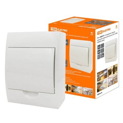 Бокс ЩРН-П-6 модулей (б) навесной пластик IP40 TDM Бокс ЩРН-П-6 модулей (б) навесной пластик IP40 TDM