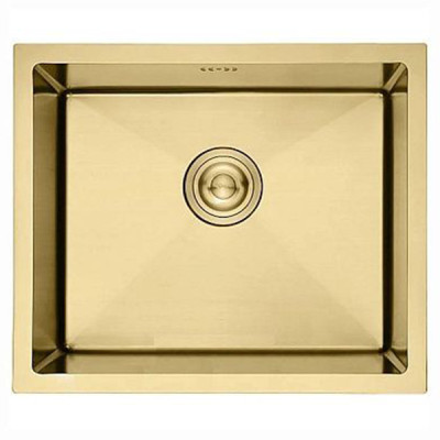 Мойка кухонная врезная нерж. сталь 500х430*220*0,3см, Золотой Сатин (чаша 50*38*22см) Aflorn