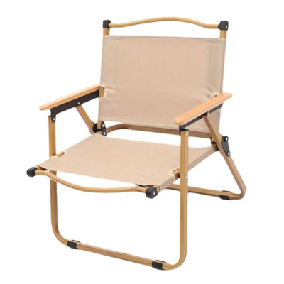 Стул со спинкой туристический складной 550*530*790 мм нагрузка 120 кг бежевый Baizheng