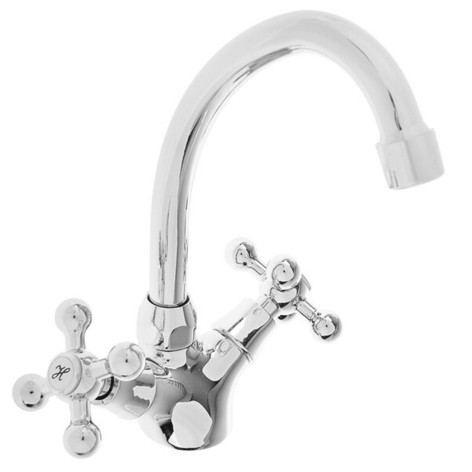 Смеситель для кухни двухвентильный Accoona А5671 Хром