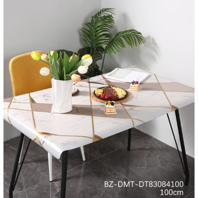 Клеенка силиконовая 1,0*20 м мраморная плитка с бежево-золотым Baizheng Клеенка силиконовая 1,0*20 м мраморная плитка с бежево-золотым Baizheng