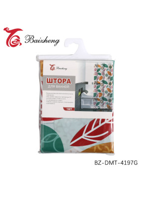 Штора для ванной PEVA 180х180см белый рисунок Baizheng BZ-DMT-4197G Штора для ванной PEVA 180х180см белый рисунок Baizheng BZ-DMT-4197G