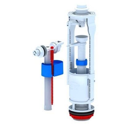 Арматура для унитаза боковая подв.1/2 пласт.кнопка белая (20) WC6050