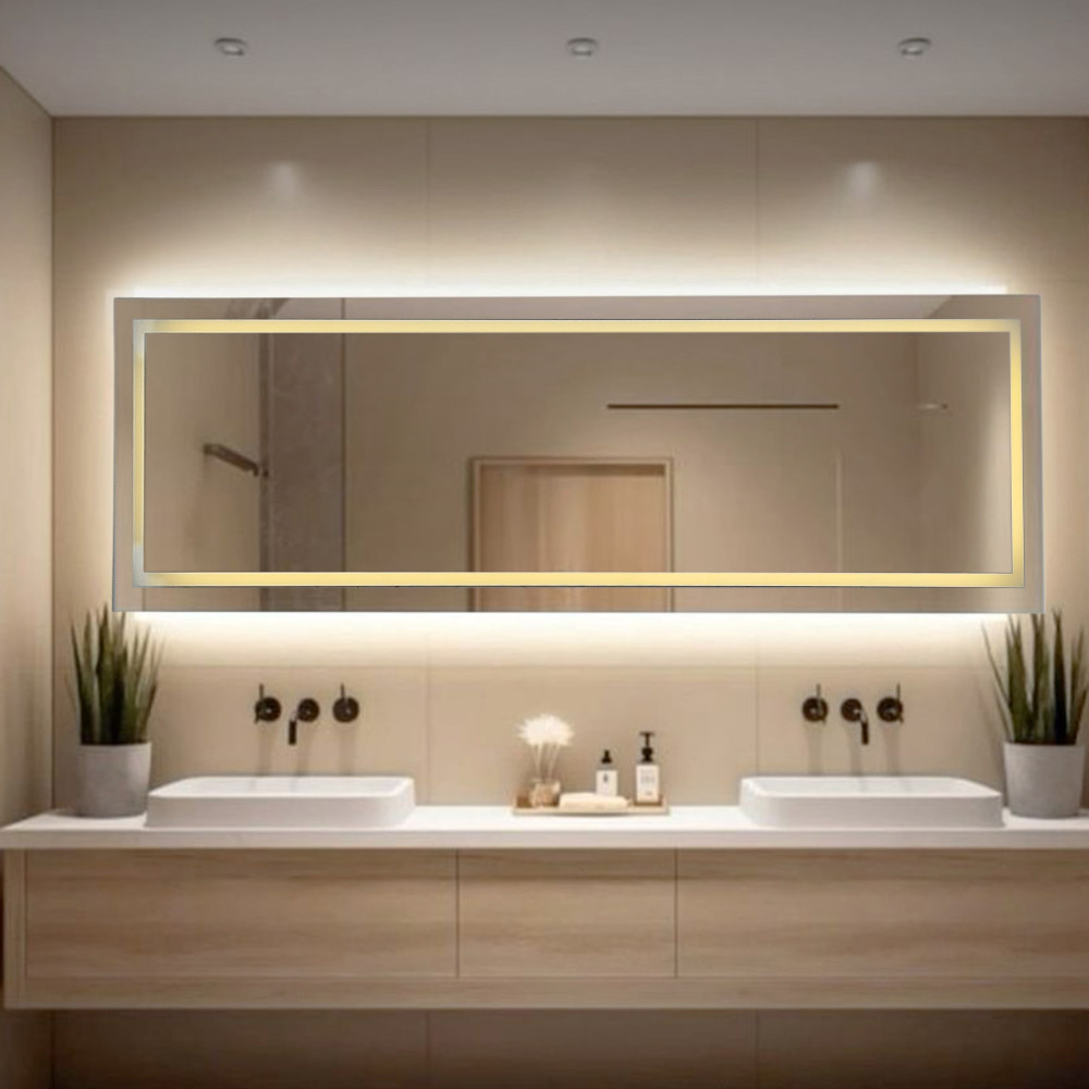 Зеркало для ванной 40*140 см LED подсветка антизапотевание прямоугольное KN-839A140/40 KNOIS