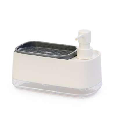 Дозатор пластиковый для моющего средства и жидкого мыла 0,39 л белый Альтернатива