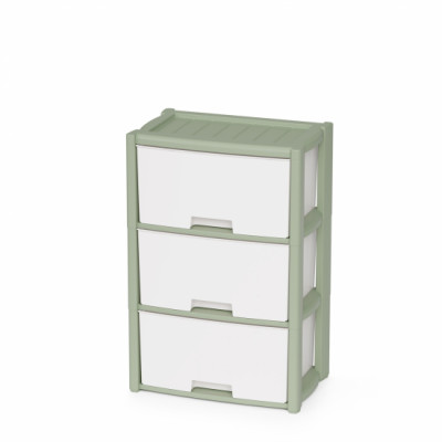 Комод пластиковый 3-х секционный 475*300*710 мм зеленый Колорит Альтернатива Комод пластиковый 3-х секционный 475*300*710 мм зеленый Колорит Альтернатива