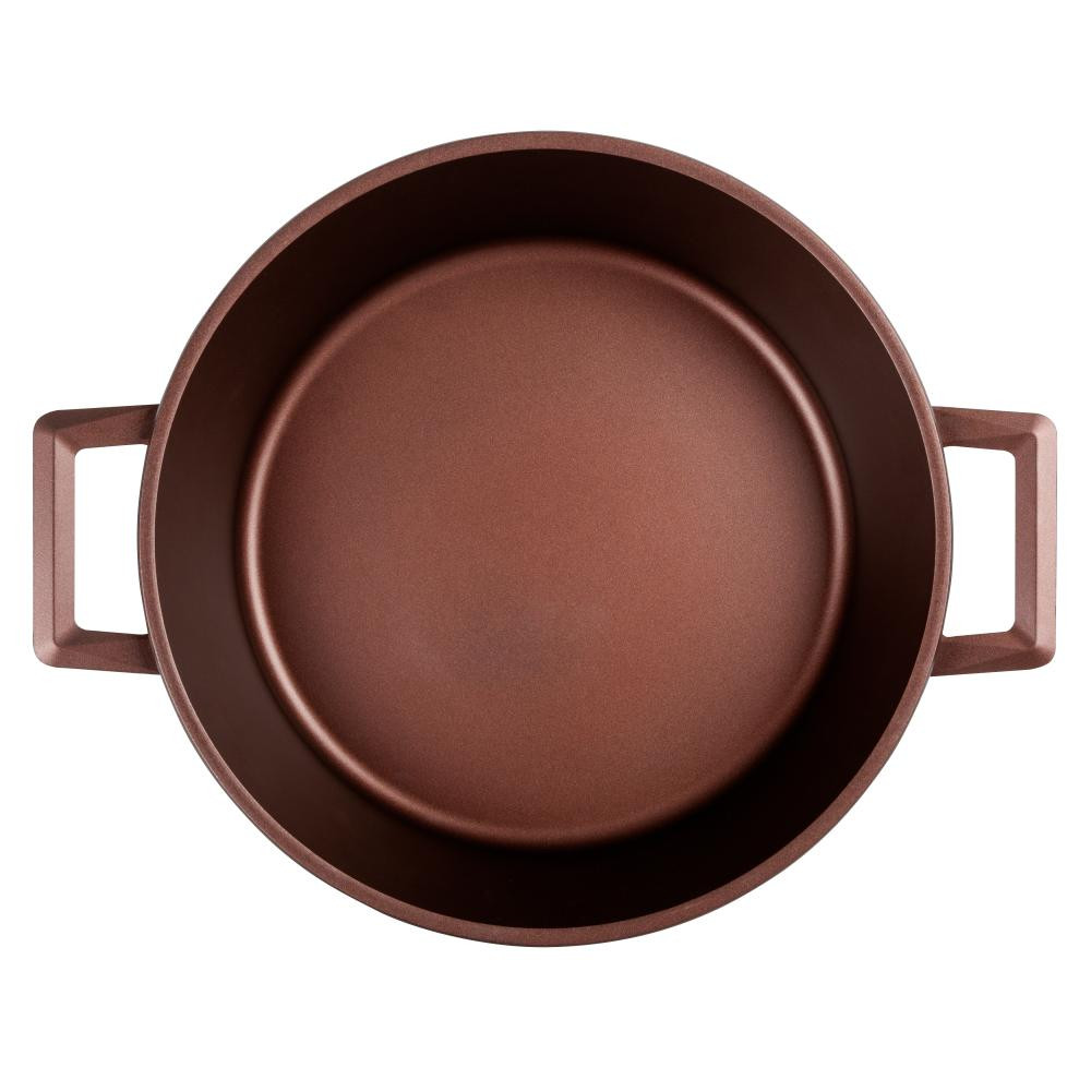 Жаровня алюминиевая 28*7 см 3,5 л стекл/крышка под упак БРИЛЛИАНТ BROWN NOVA Горница