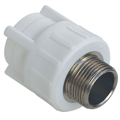 Муфта комбинированная 25 х 3/4 М наруж. полипропилен AS