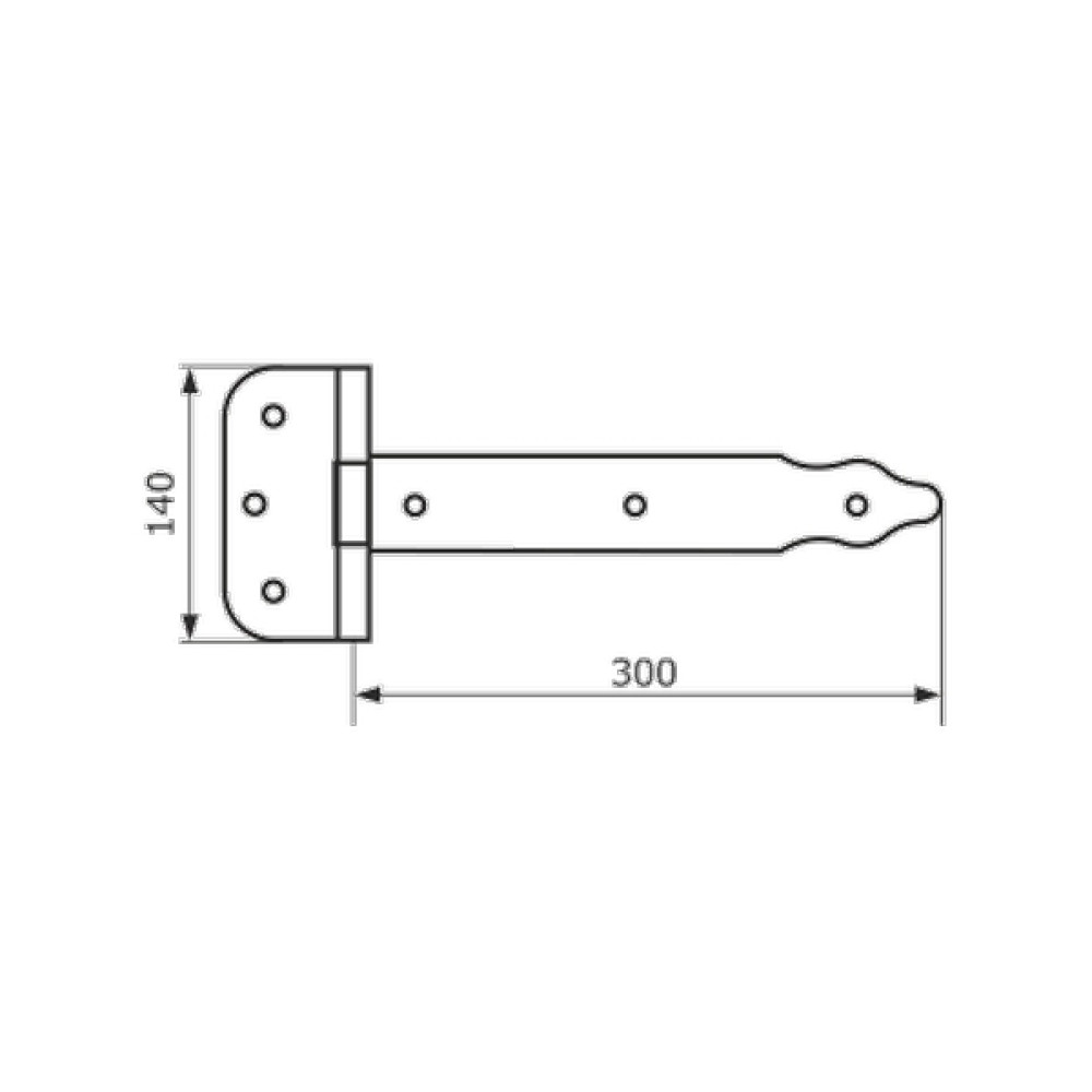 *Петля стрела ПС-300 золото (10) D