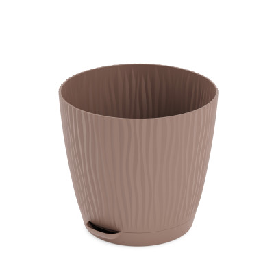 Горшок пластиковый  1,2 л поддон какао Флис Альтернатива