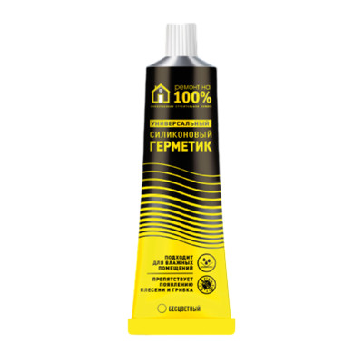 Герметик силиконовый Ремонт на 100% универсальный бесцветный 80мл