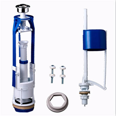 Арматура для унитаза Тула  нижняя подводка, кнопка хром АС-17.2М/ АС-17.1М