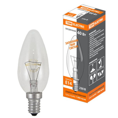 Лампа накаливания  Е14 40Вт 