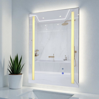 Зеркало для ванной 50*70 см LED подсветка антизапотевание прямоугольное KN-823A50/70 KNOIS