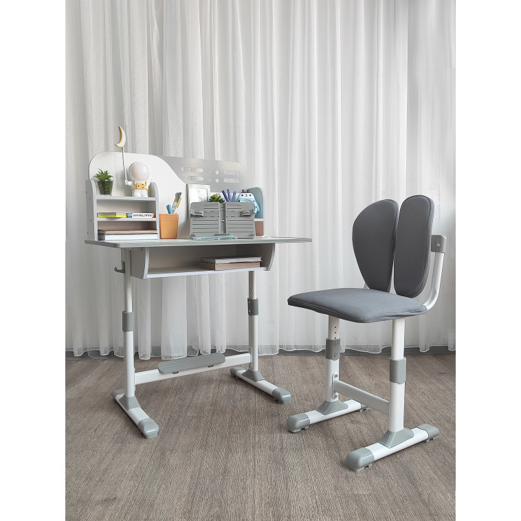 Комплект детский 105*80*50/84 см стол стульчик серый Baizheng