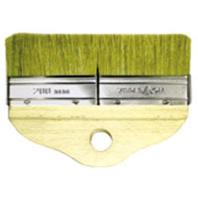 Кисть плоская 200мм двойная для лакировки, деревянная ручка, натуральная щетина Управдом Профи