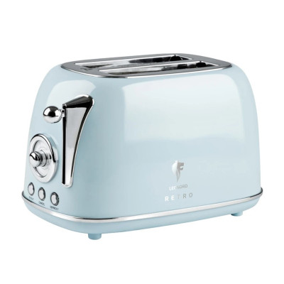 Тостер 815 Вт 2 слота 120*120*38 мм 6 степ прожарки таймер голубой LE-1902/1 Retro Leonord