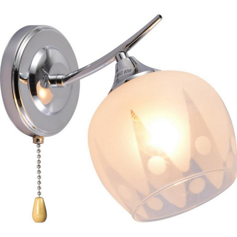 Бра 1 плафон 22*13*19 см Е27 60Вт 4м2 плафон стекло хром Baizheng