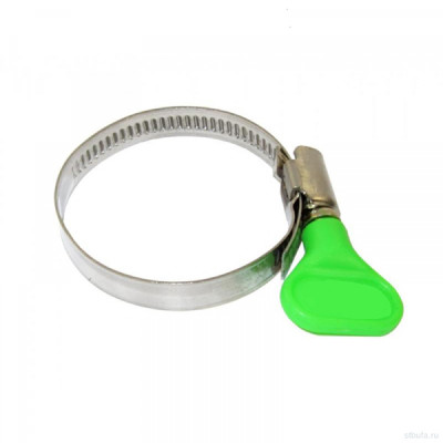 Хомут червячный с барашком (нерж.) 1/4 с ручкой