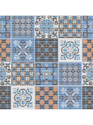 Коврик для ванной ПВХ 0,80*15м ПРЕОБРАЖЕНИЕ 225PT-orange-blue