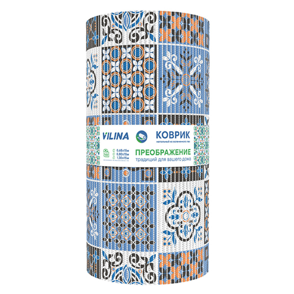 Коврик для ванной ПВХ 0,80*15м ПРЕОБРАЖЕНИЕ 225PT-orange-blue