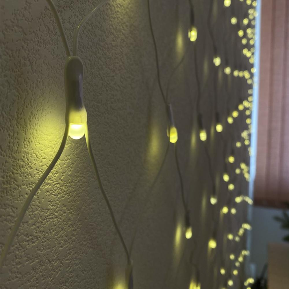 Гирлянда светодиодная  3*3 м 480 led сетка желтый Baizheng