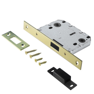 Защёлка-замок АРТ L7050-MS PB золото магнитная без ручек с фиксатором АЛЛЮР Защёлка-замок АРТ L7050-MS PB золото магнитная без ручек с фиксатором АЛЛЮР