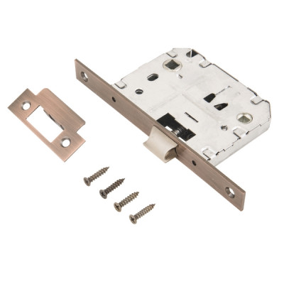 Защёлка-замок АРТ L7050S AC ст.медь планка 18мм без ручек с фиксатором АЛЛЮР Защёлка-замок АРТ L7050S AC ст.медь планка 18мм без ручек с фиксатором АЛЛЮР