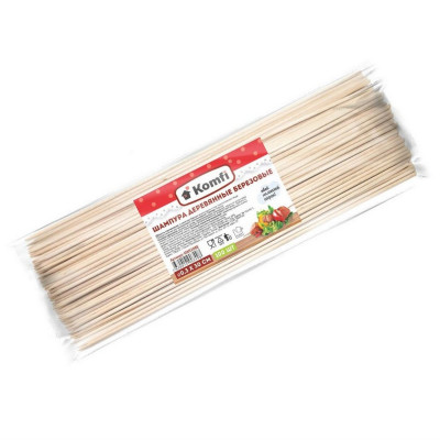 Шампура березовые 30 см 100 шт/уп Komfi