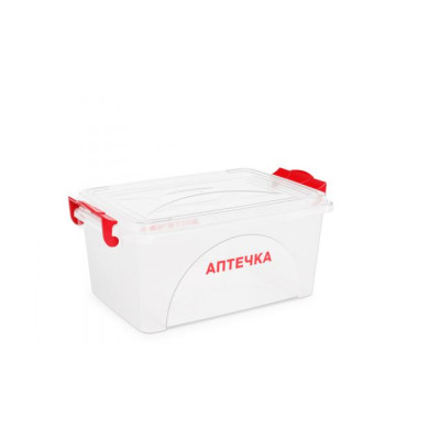 Контейнер пластиковый для аптечки  7,5 л 352*237*380 мм с ручками Аптечка Альтернатива