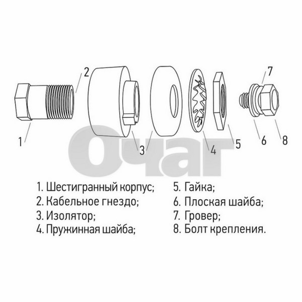 /Гнездо панельное SP-10-25 REXANT