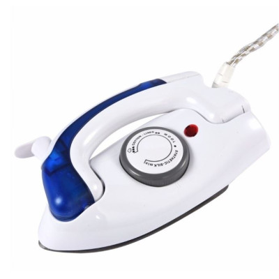 Утюг 800 Вт дорожный антипригарное покрытие паровой 18*7,5*9,5 см складная ручка бело-гол Raf