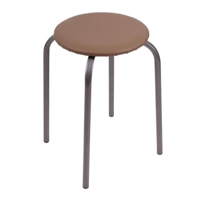 Табурет металлический 320*320*460 мм с мягким сиденьем бежевый Nika Табурет металлический 320*320*460 мм с мягким сиденьем бежевый Nika