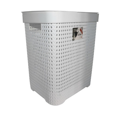 Корзина пластиковая для белья 60 л 450*360*600 мм с крышкой микс ZR-923 Baizheng