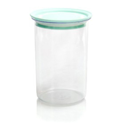 Емкость пластиковая для сыпучих продуктов 1 л круглая с вакуумной крышкой Полимербыт