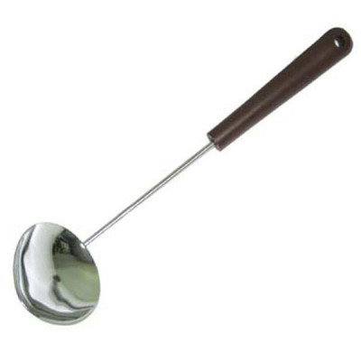 Ложка из нерж стали гарнирная 30см с пластмассовой ручкой Ложка из нерж стали гарнирная 30см с пластмассовой ручкой